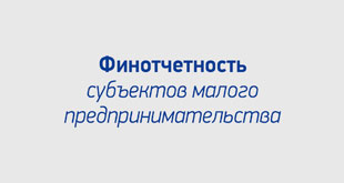 Финотчетность субъектов малого предпринимательства